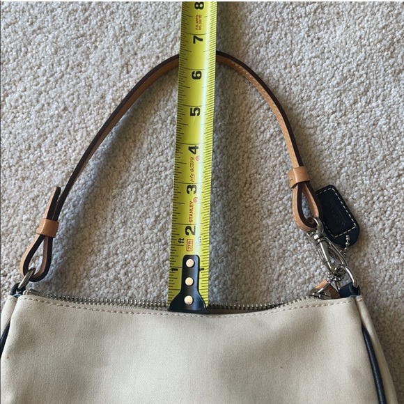Coach cream and navy Demi small handbag - Picture 15 of 15